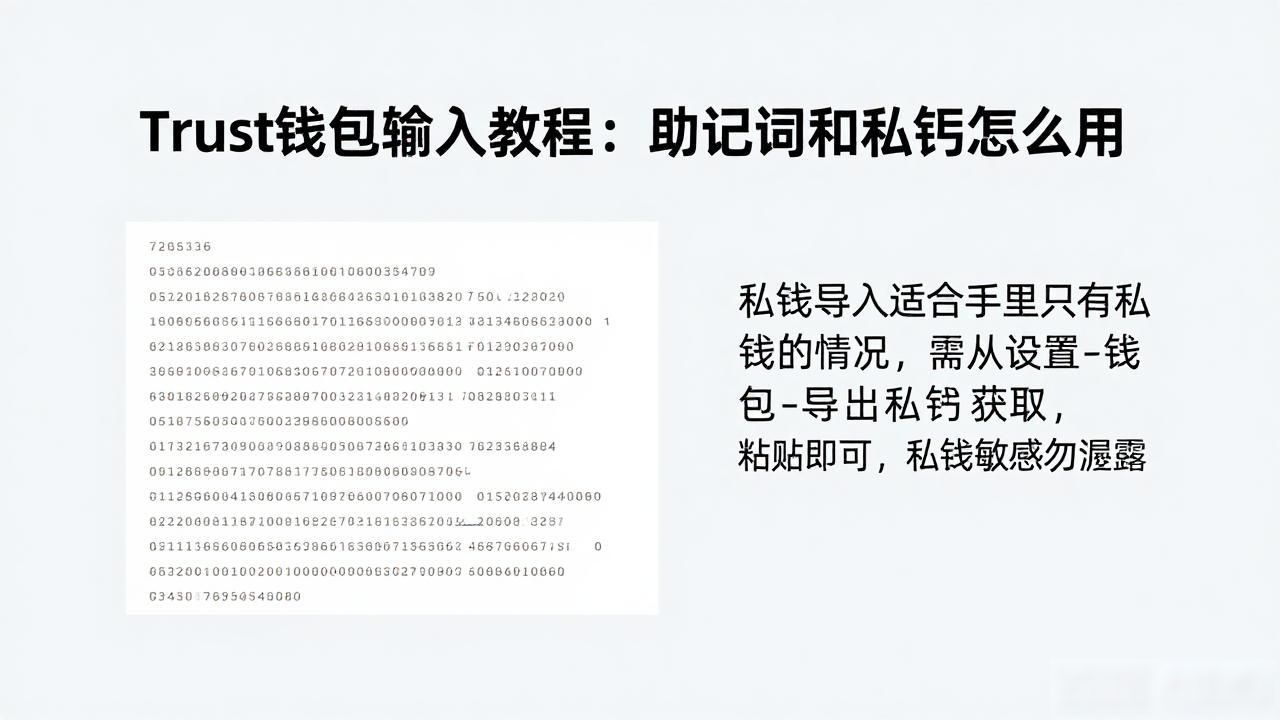 Trust钱包导入教程：助记词和私钥怎么用