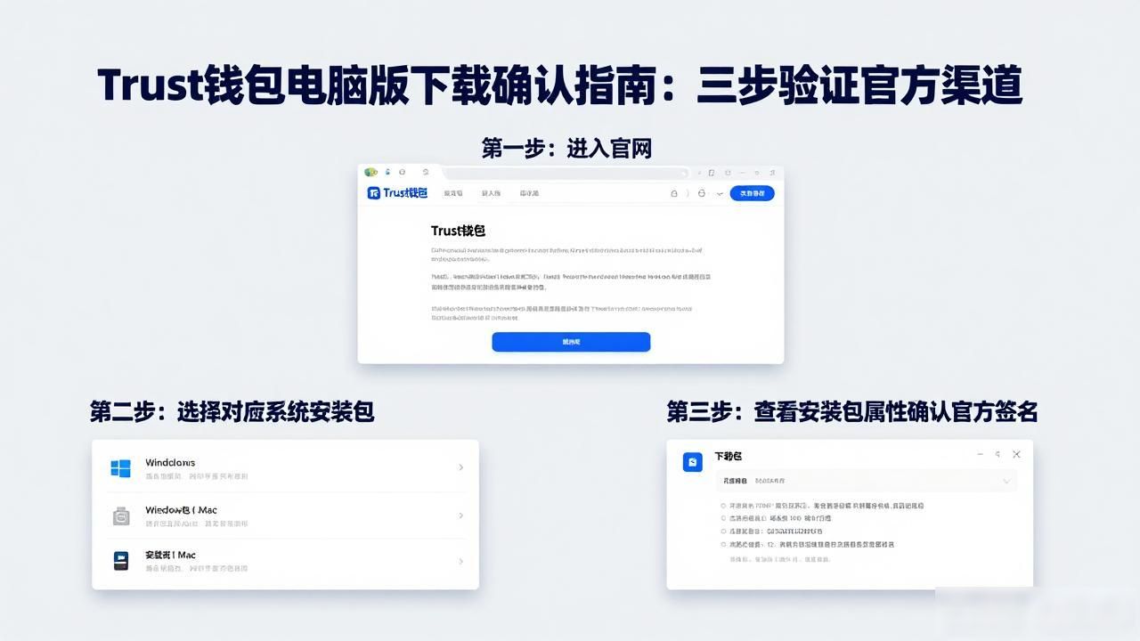 Trust钱包电脑版下载确认指南:三步验证官方渠道