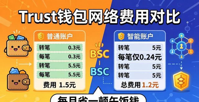 Trust钱包网络费用：账户类型这样选更省钱