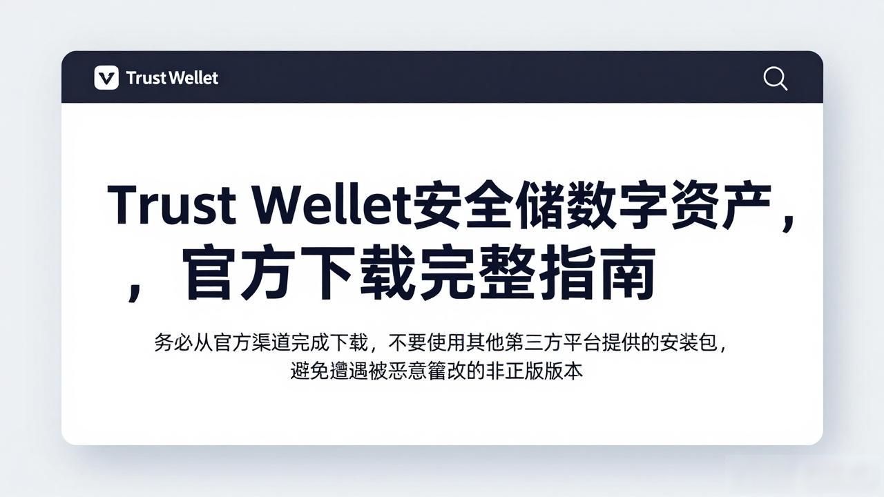Trust Wallet安全存储数字资产，官方下载完整指南