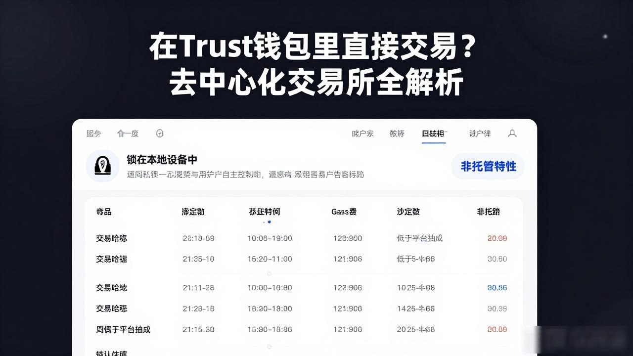 在Trust钱包里直接交易？去中心化交易所全解析