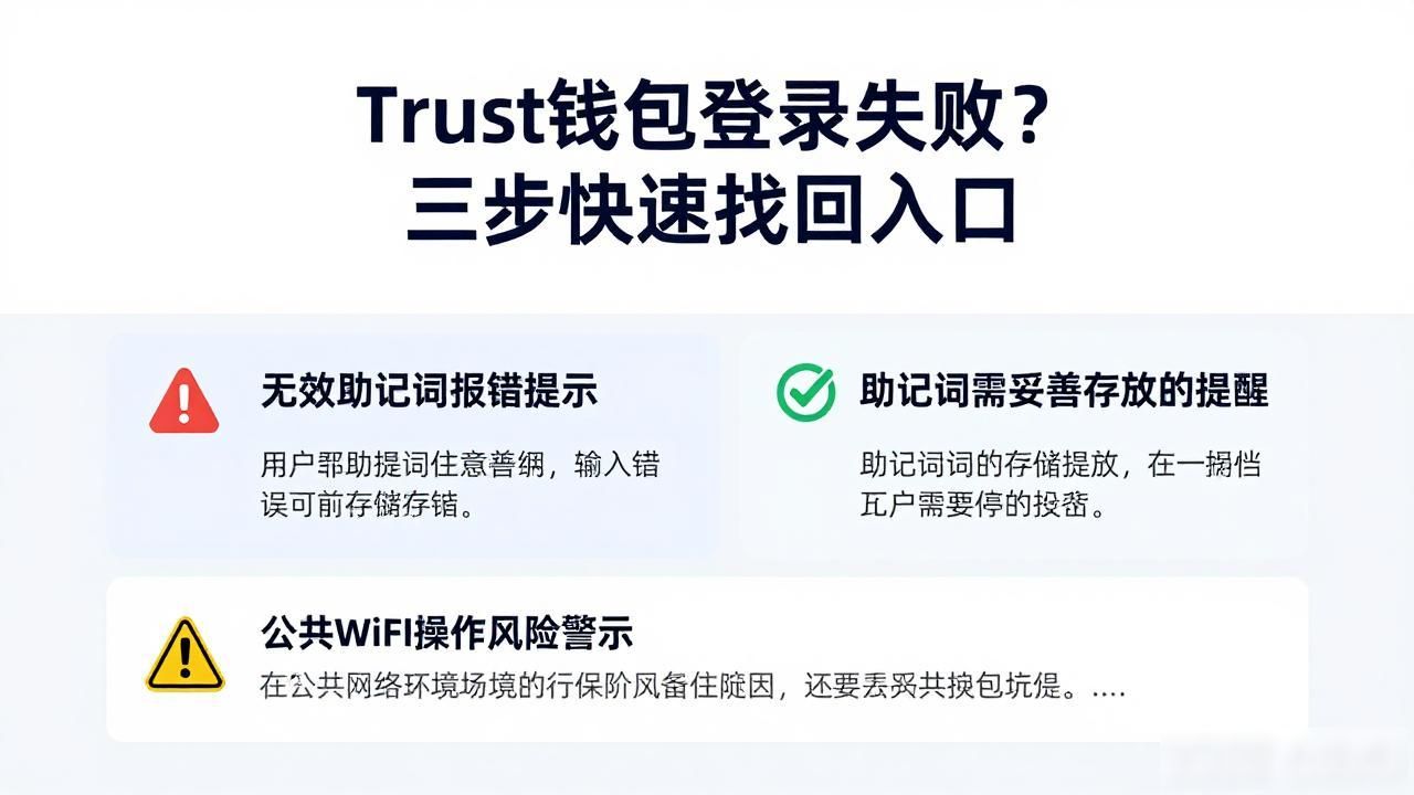 Trust钱包登录失败？三步快速找回入口