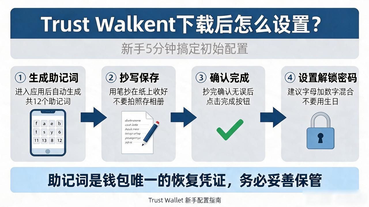 Trust Wallet下载后怎么设置?新手5分钟搞定初始配置