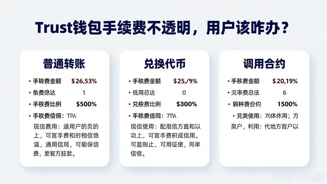 Trust钱包手续费不透明,用户该咋办?