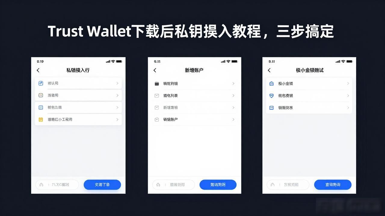Trust Wallet下载后私钥导入教程，三步搞定